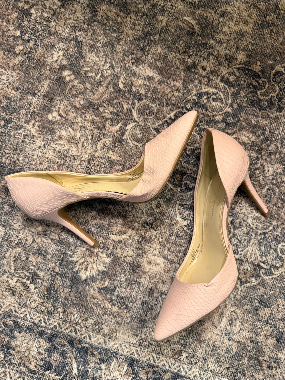 Jessica Simpson Blush Pink D'Orsay Pointed-Toe Pumps - Picture 2 of 4